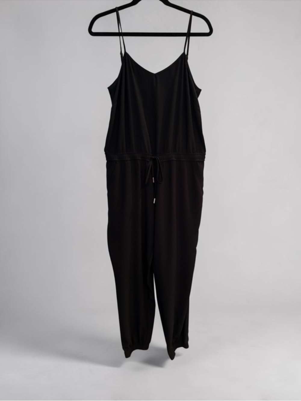 Banana Republic Black Sleeveless Drawstring Jumpsuit